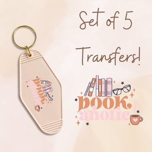 Bookaholic UV (MOTEL KEYCHAIN)