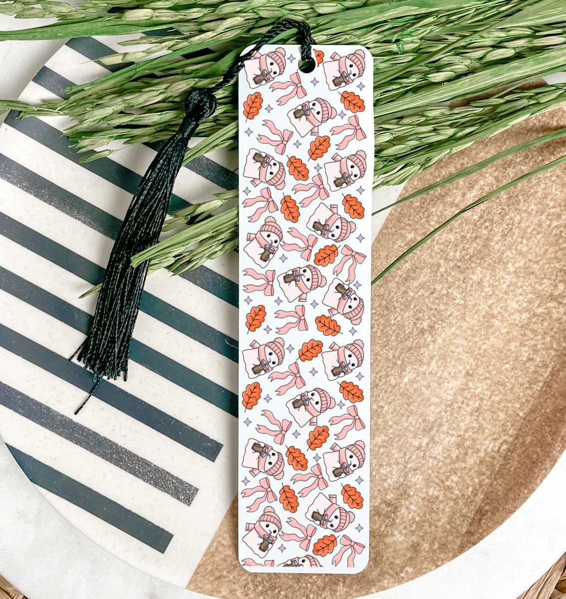 Fall Ghosts & Bows UV DTF Bookmark DOUBLE SIDED