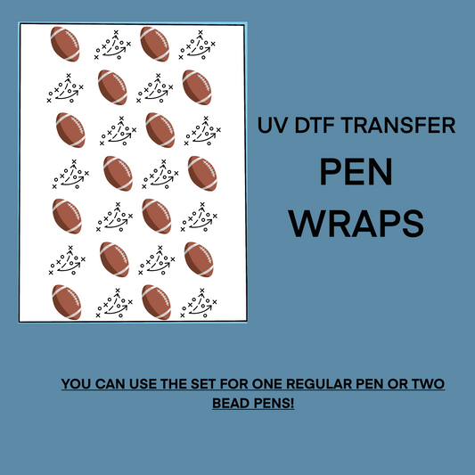 Football Pen Wrap UV DTF