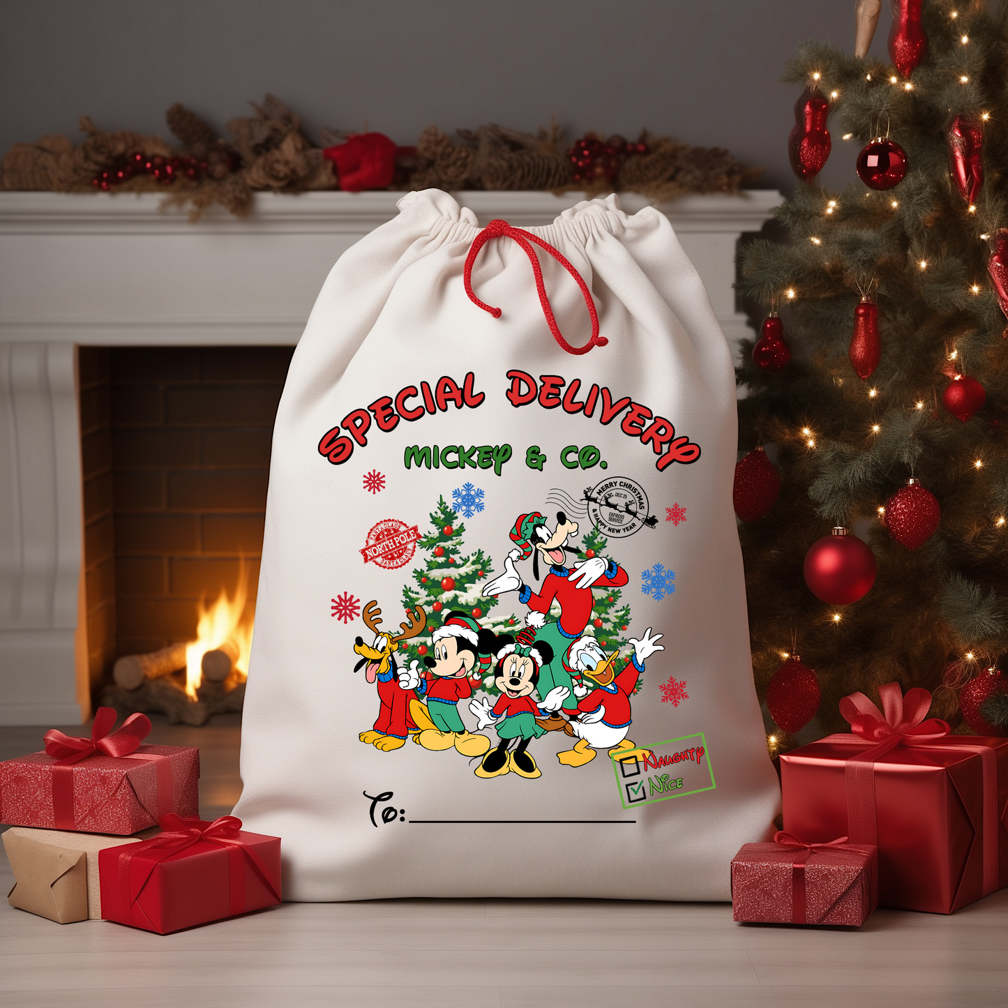 Magical Delivery Santa Sack DTF