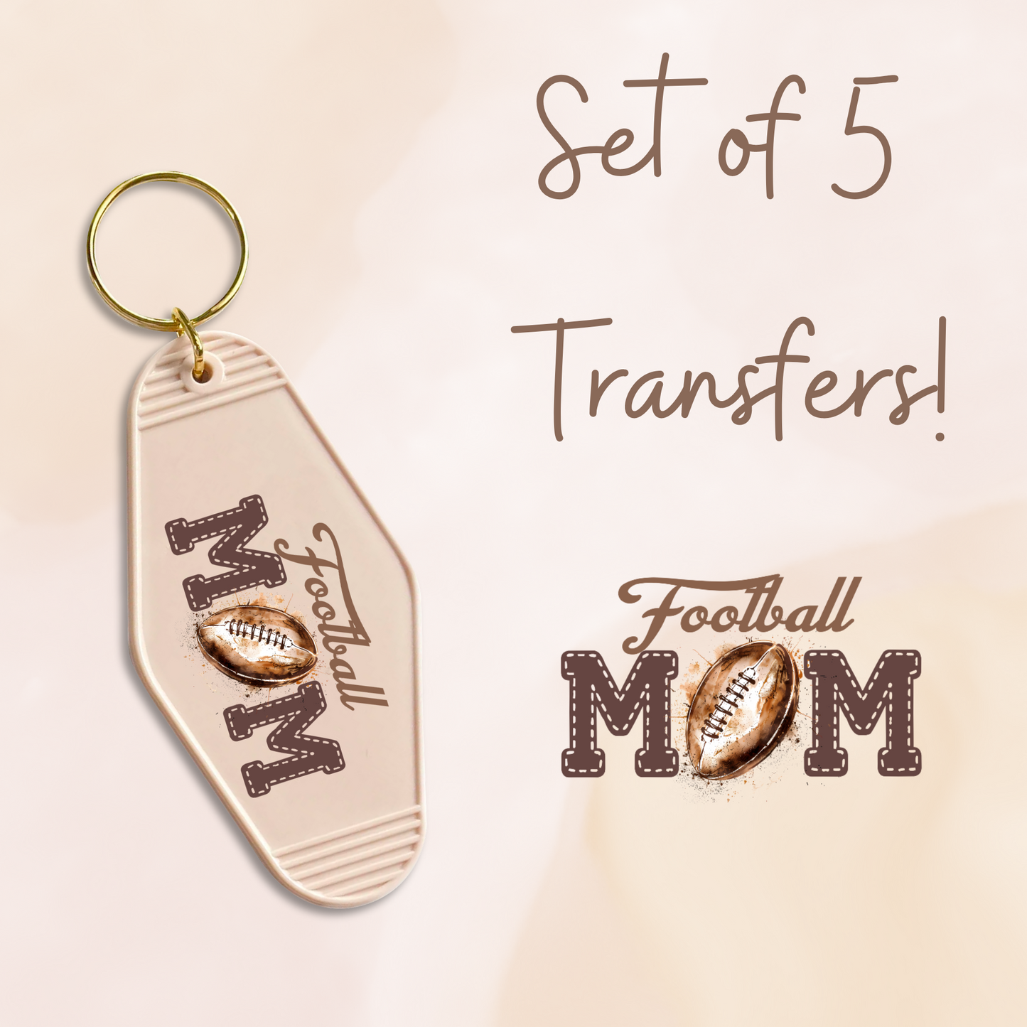 Football Mom UV (MOTEL KEYCHAIN)