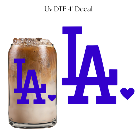 Blue LA 4” UV DTF Decal