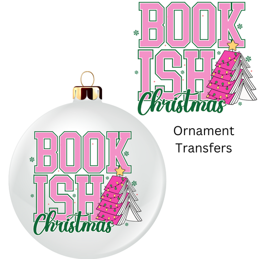 Bookish Christmas Ornament Transfer UV DTF