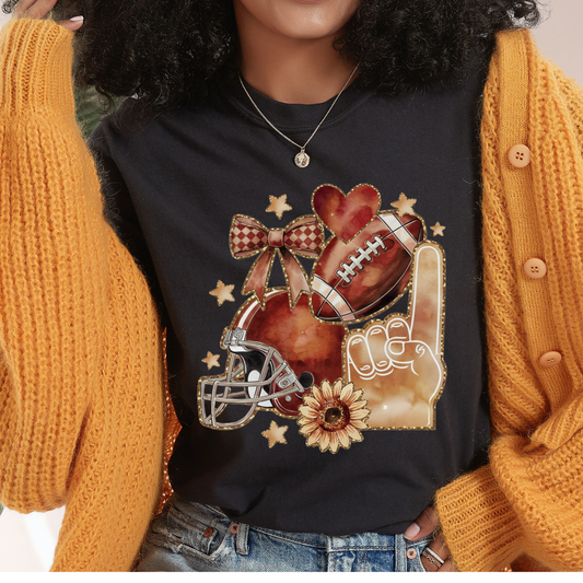 Glitter Football DTF TRANSFER