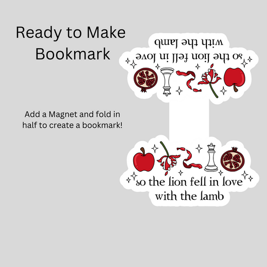 Lion Fell In Love Magnetic Bookmark DIY