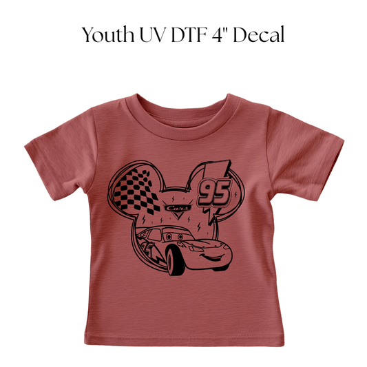 Mouse Car YOUTH DTF Transfer