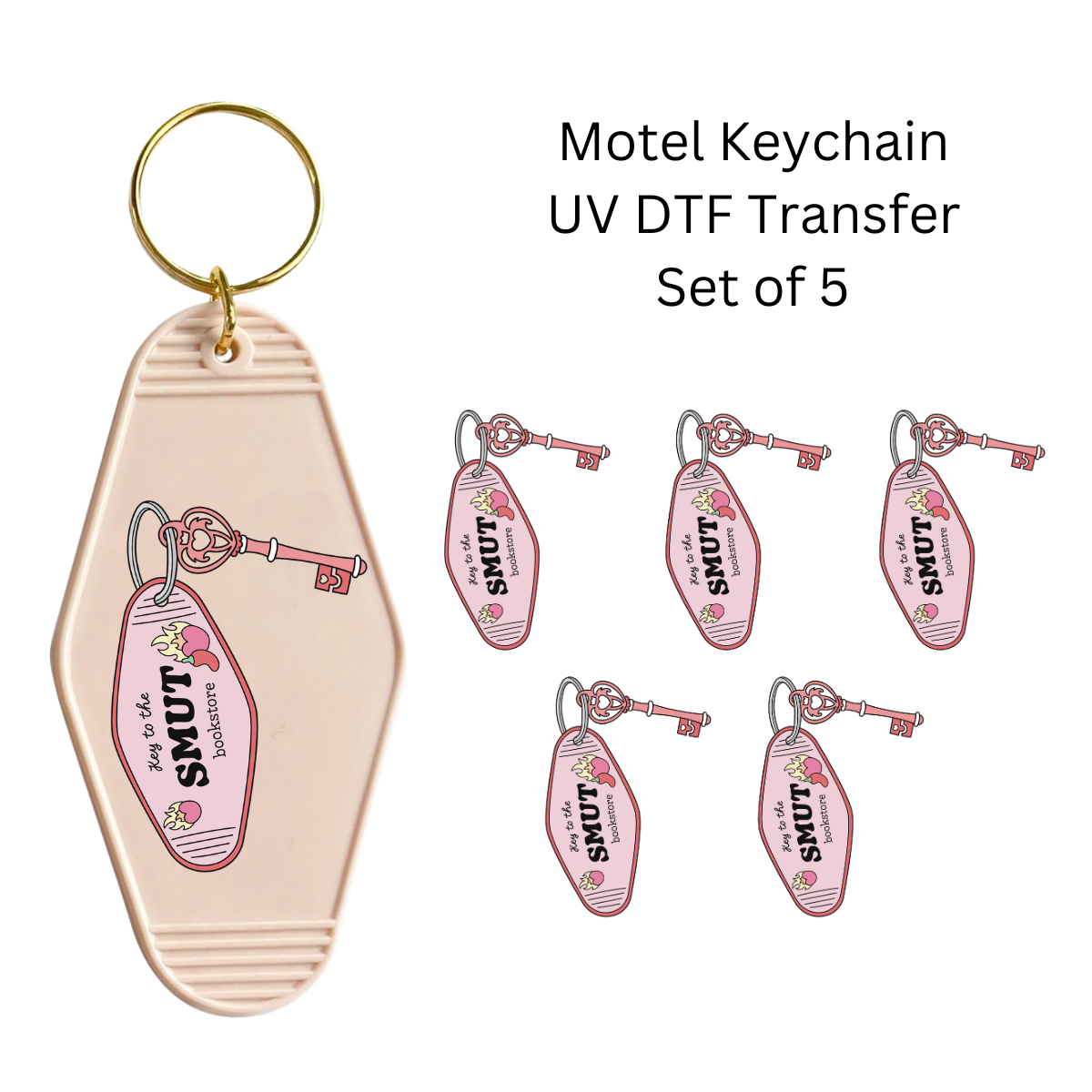Key to the Smut Bookstore UV DTF Transfer