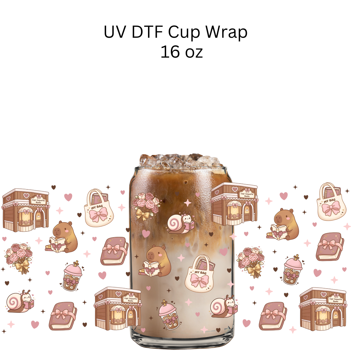 Capi Coquette Bookstore UV DTF Cup Wrap