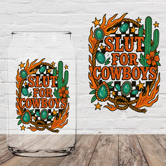 Slut for Cowboys 4" UV DTF (Print to Order)