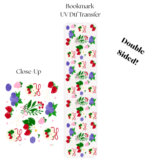 Strawberries and Blueberries Bookmark Transfer