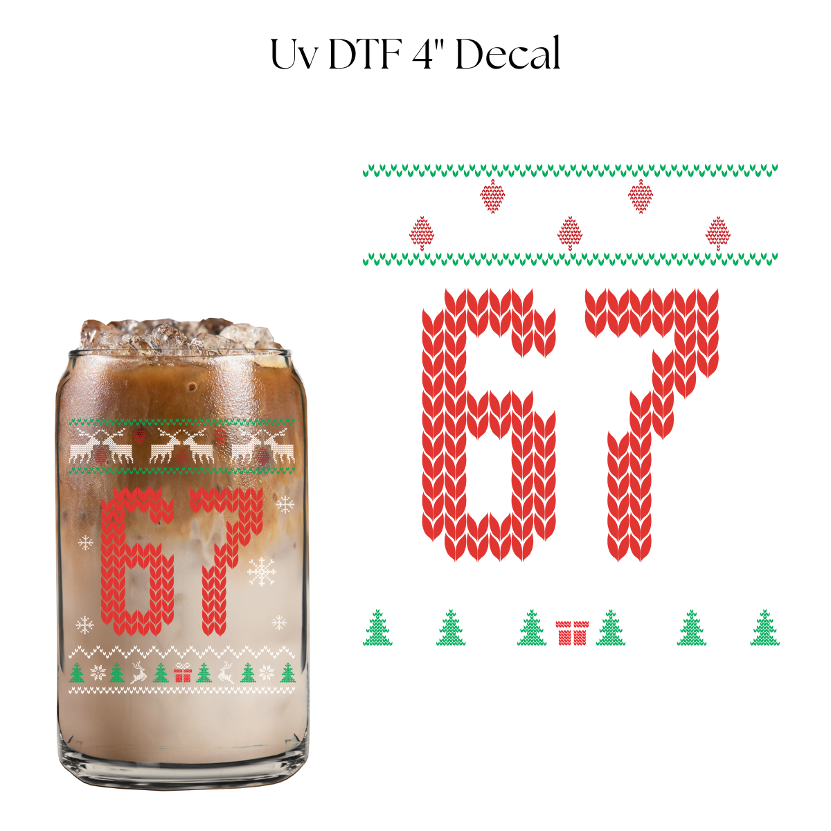Christmas 67 4” UV DTF Decal