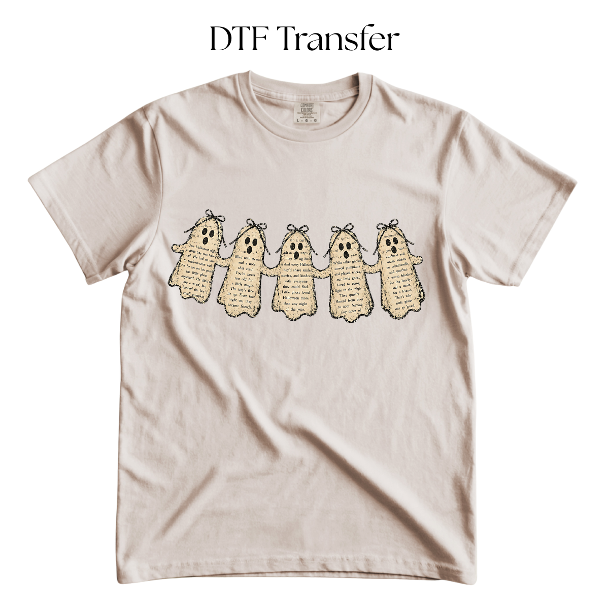 Book Page Ghosties DTF Transfer