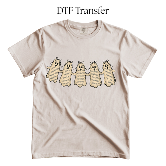Book Page Ghosties DTF Transfer