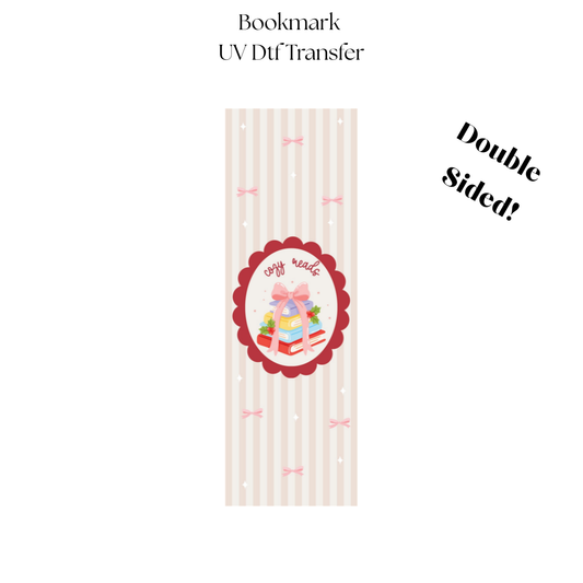 2" Christmas Cozy Reads UV DTF Bookmark Transfer