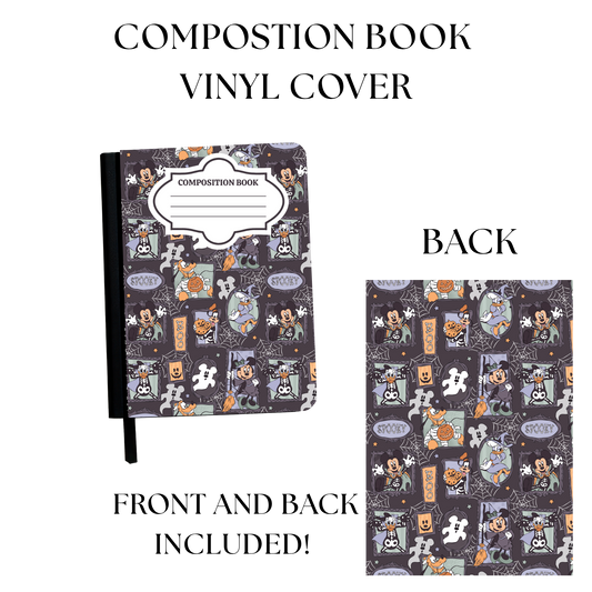 Halloween Mouse Notebook Vinyl Cover UV PRINTED