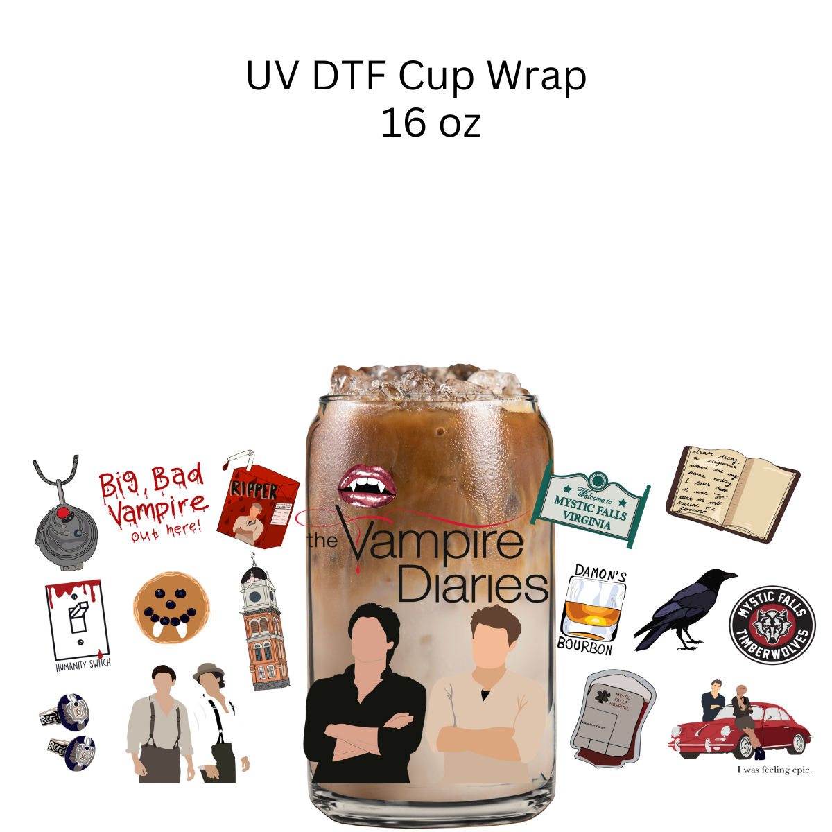 Big Bad Vampire UV DTF Cup Wrap