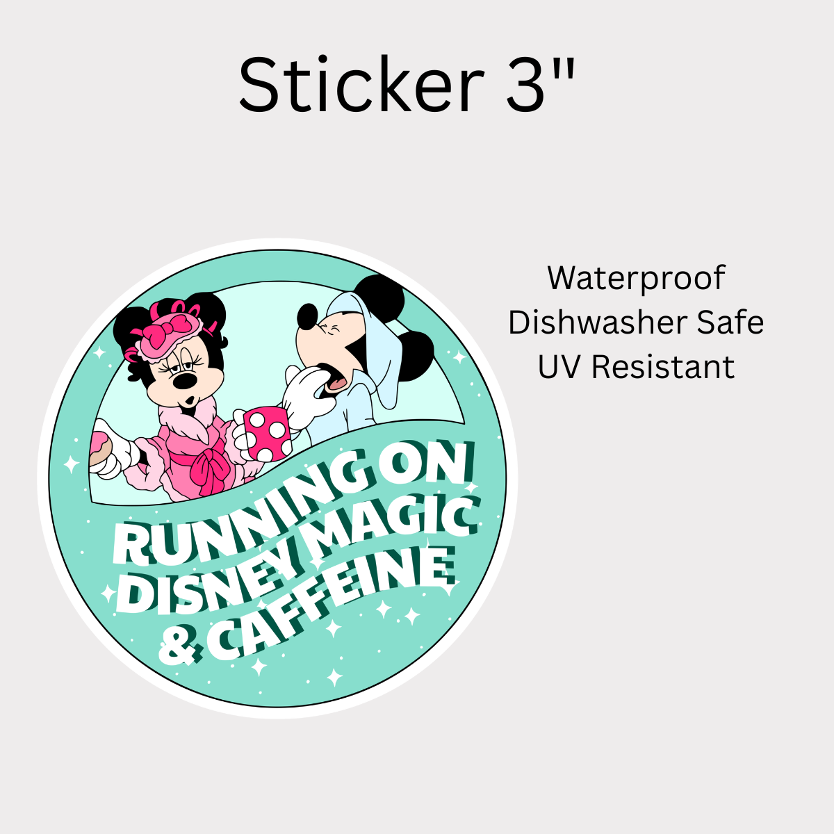 Running on Magic White Vinyl Sticker