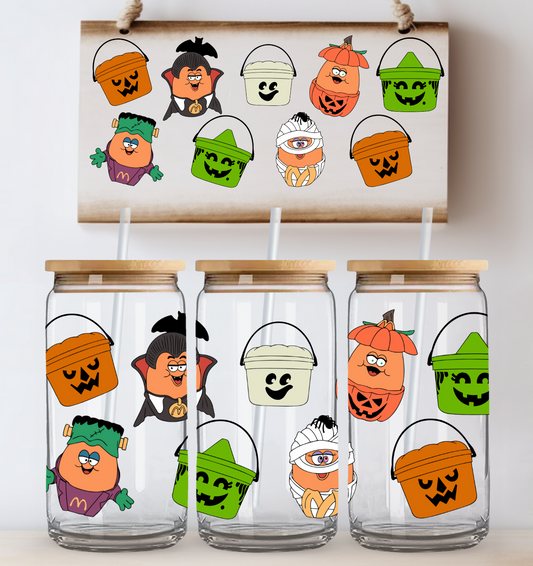 Halloween Nuggets and Buckets UV DTF Wrap