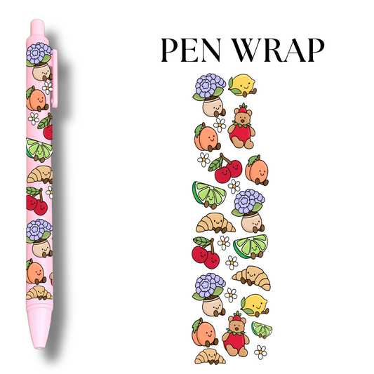 Fruit Plushies DTF Wrap For Ballpoint Pen