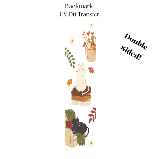 Autumn Cats UV DTF Bookmark Transfer