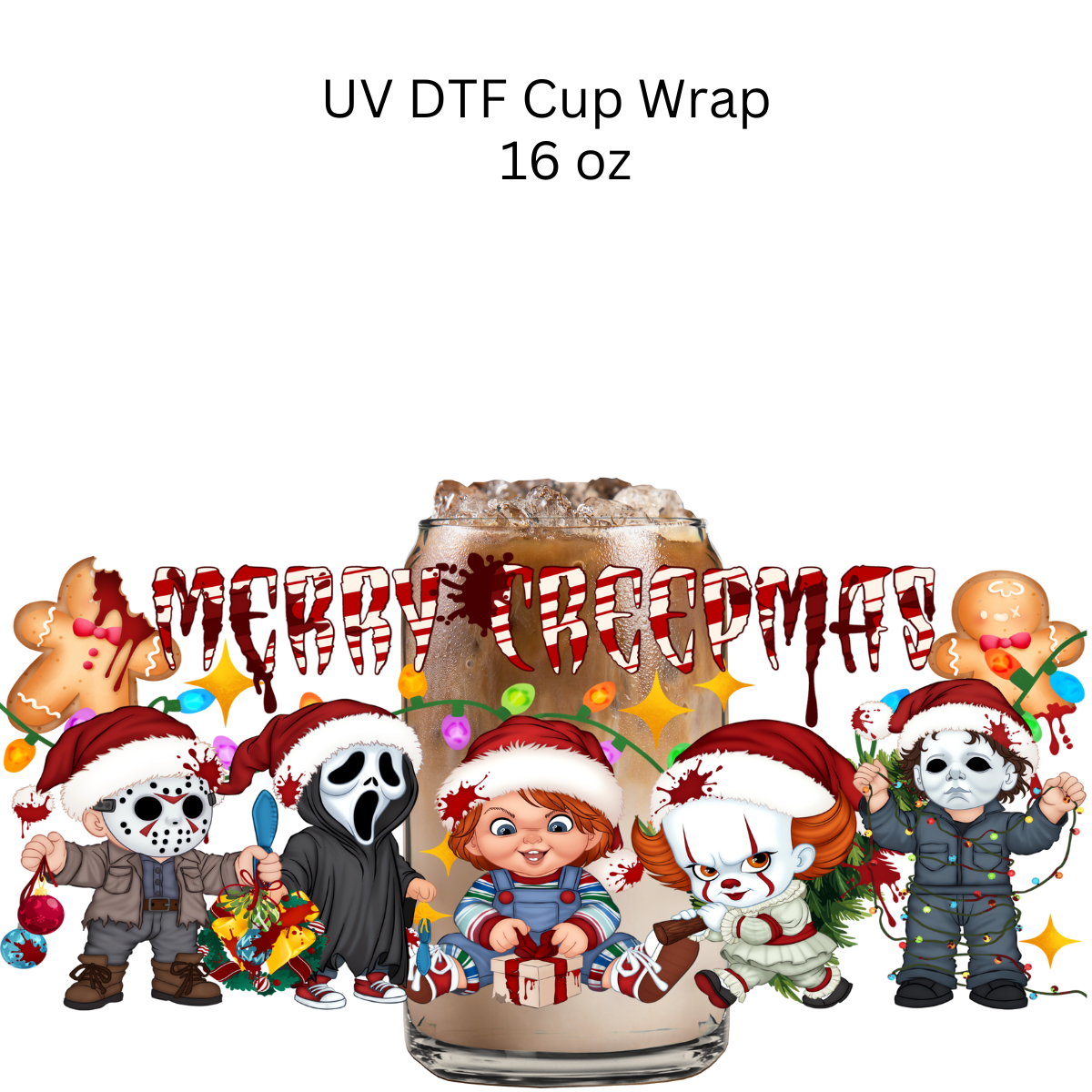 Merry Creepmas UV DTF Cup Wrap
