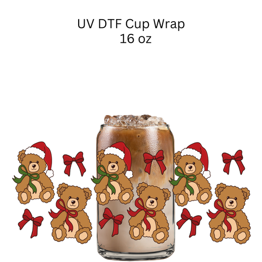 Christmas Bears UV DTF Cup Wrap