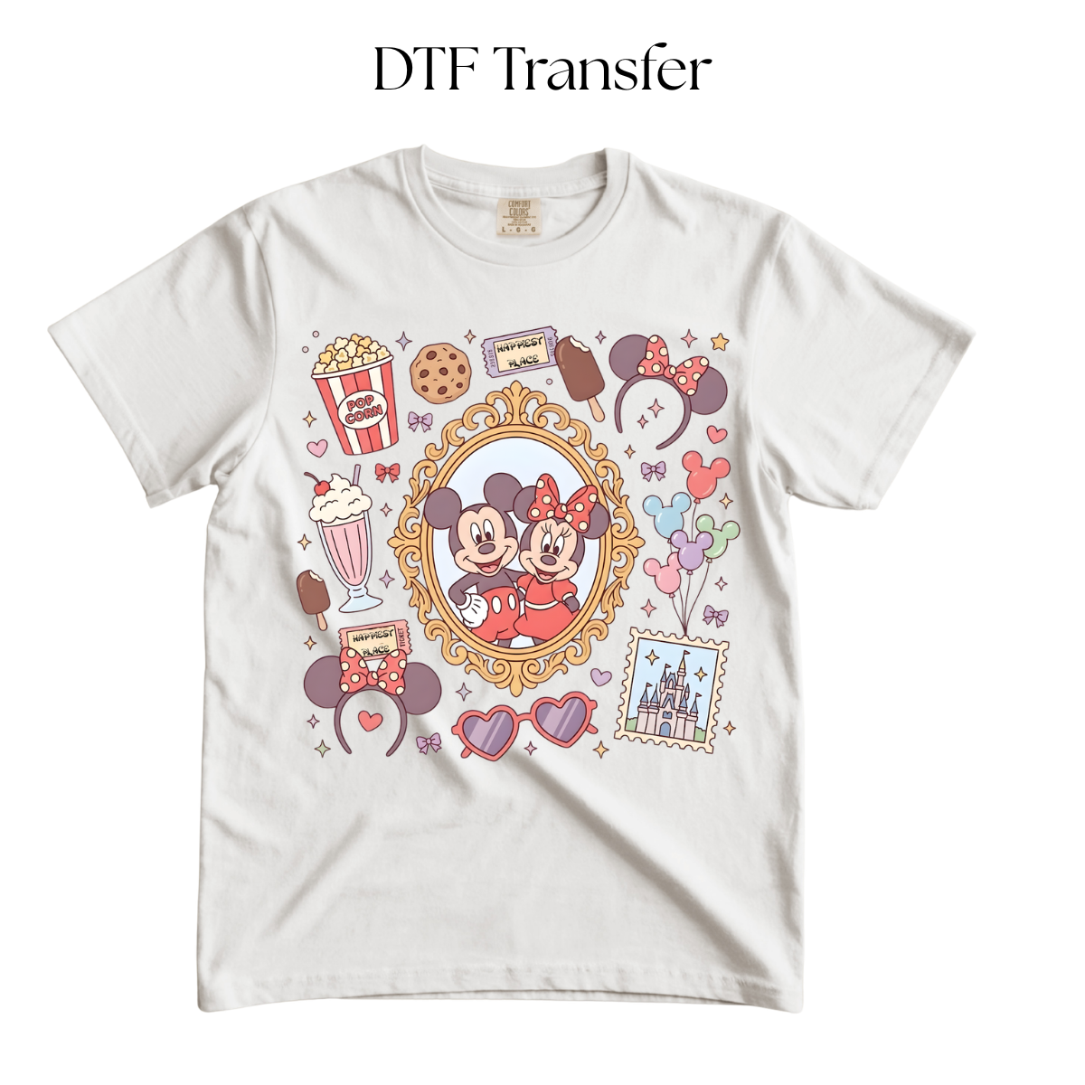 Mouse Park Snacks DTF Transfer