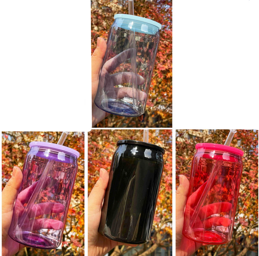 Acrylic Jelly 16oz Glass Can SET of 4