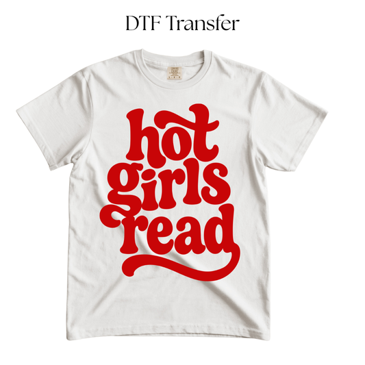 Red Hot Girls Read Single Color DTF Transfer