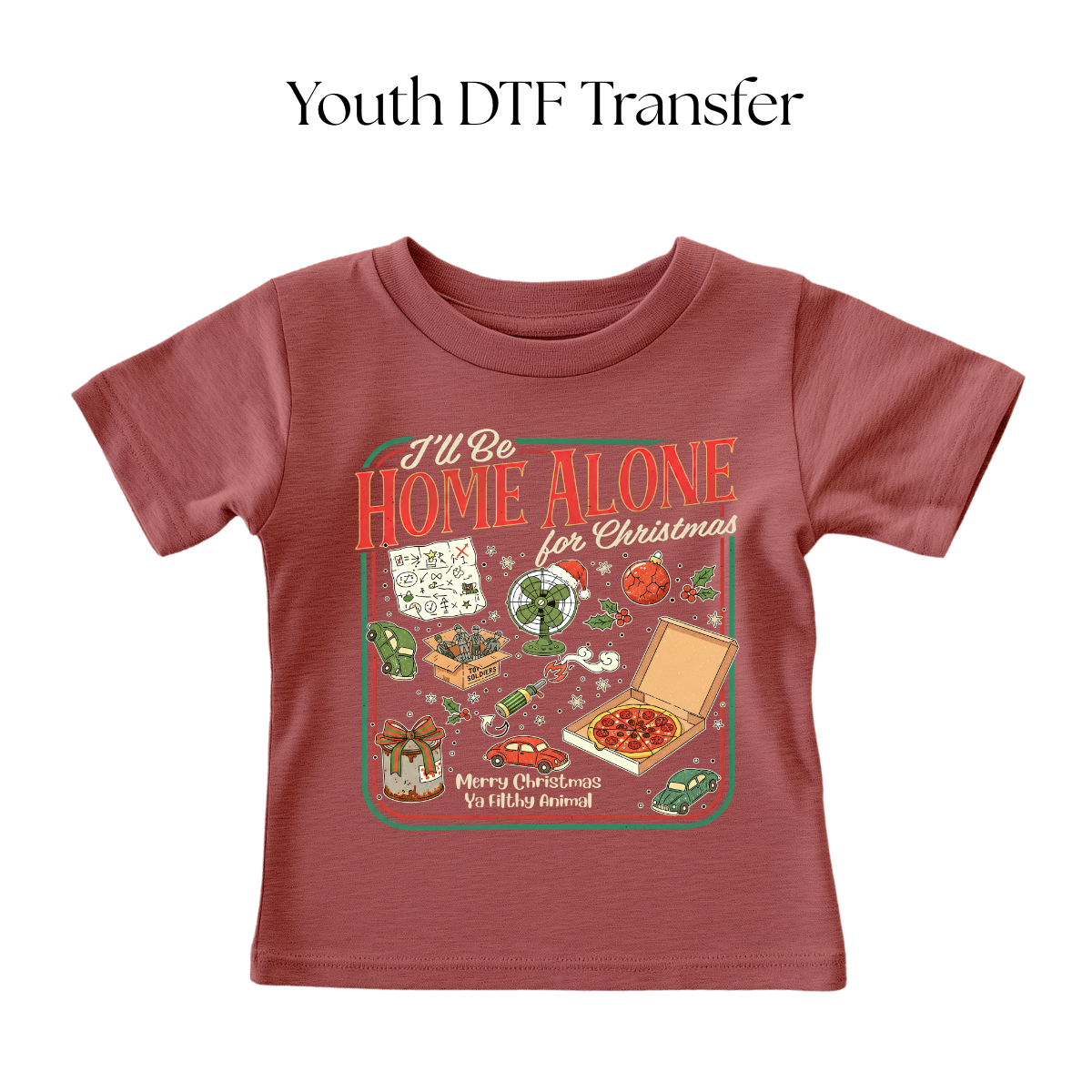Youth Ill Be Home Alone DTF Transfer