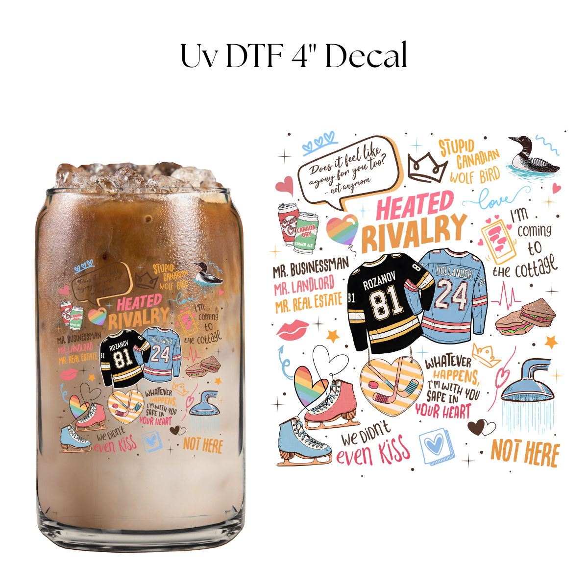 HR Jerseys 4” UV DTF Decal