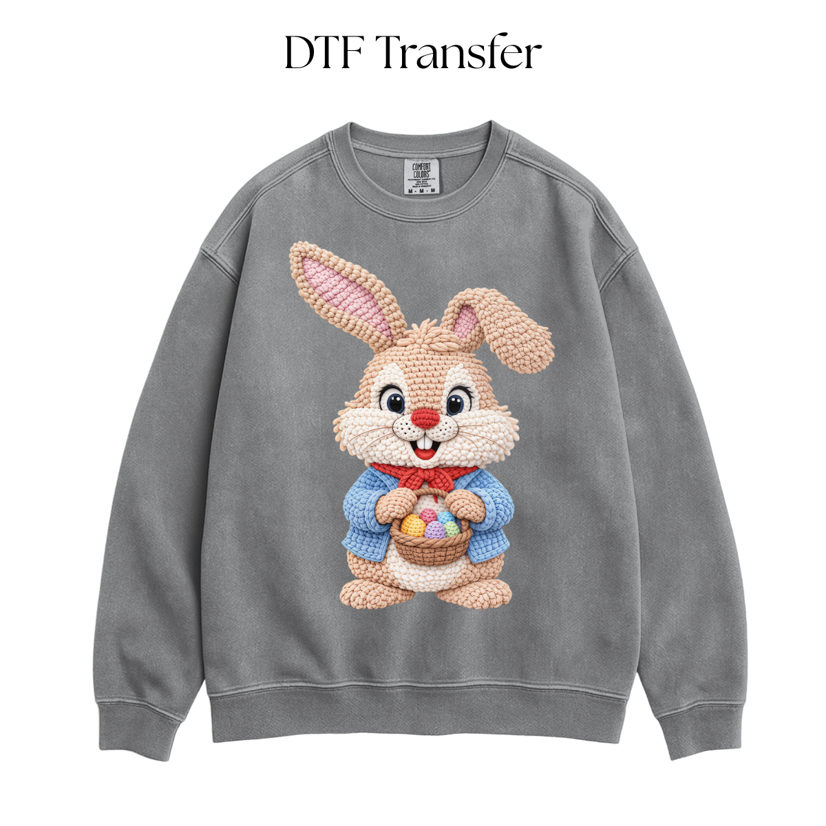 Faux Knit Bunny DTF Transfer