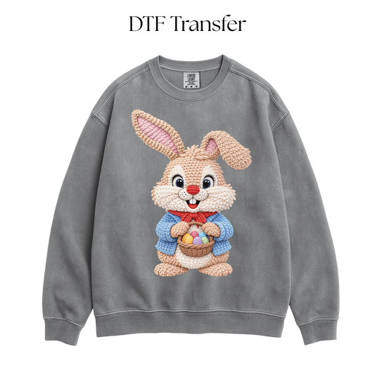 Faux Knit Bunny DTF Transfer