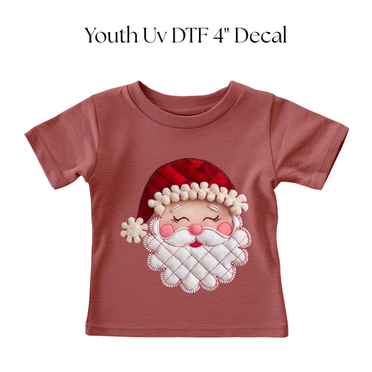 YOUTH Santa Applique Dtf Transfer
