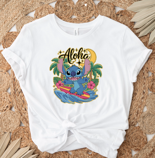 Aloha Blue Monster DTF TRANSFER