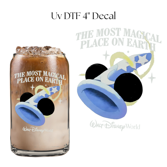 The Most Magical Place on Earth Hat 4” UV DTF Decal