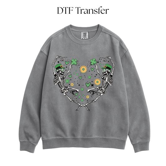 Lucky Skeleton Heart DTF Transfer