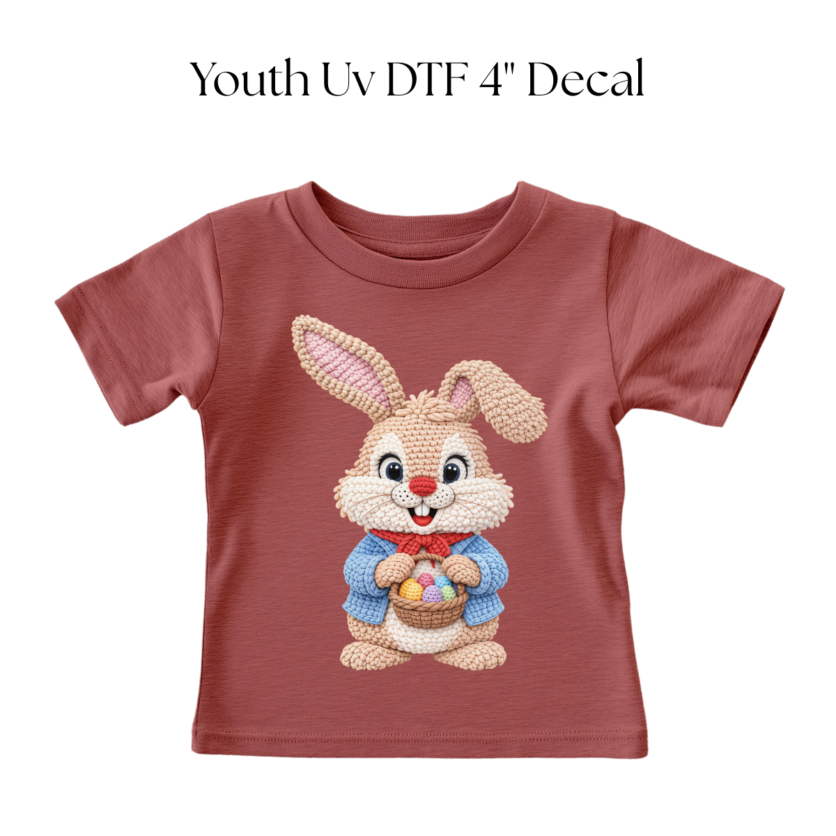 YOUTH Faux Knit Bunny DTF Transfer