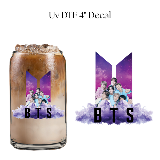 Purple Clouds 4” UV DTF Decal