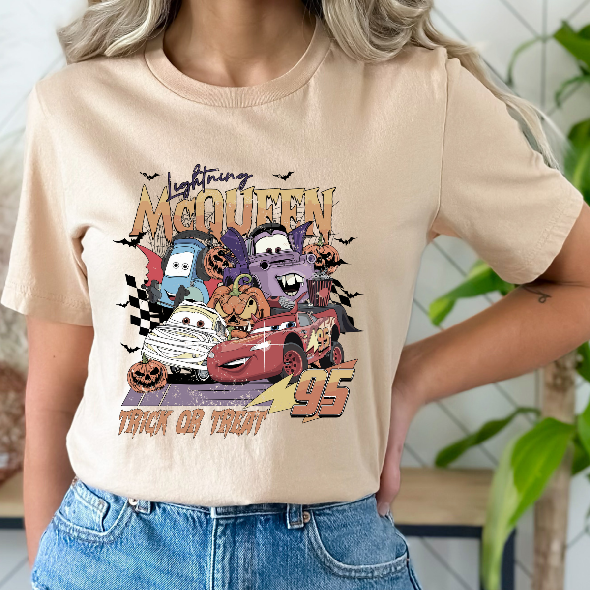 Red Car Trick or Treat Dtf Transfer