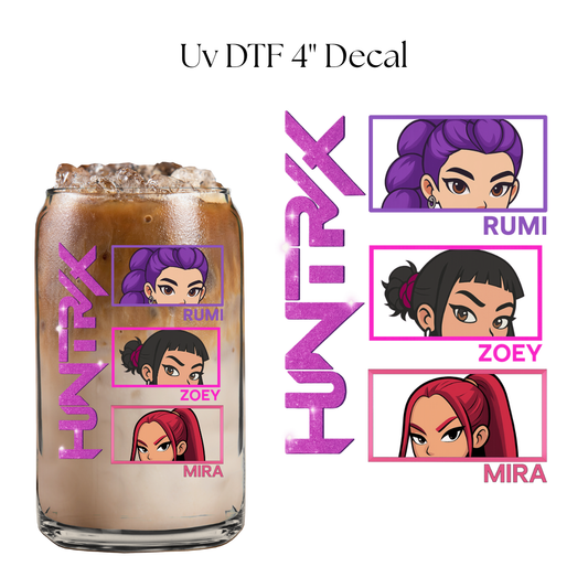 Cartoon Singers 4” UV DTF Decal