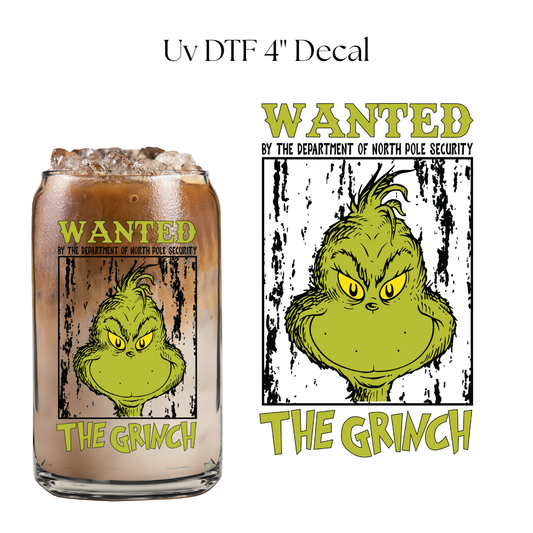 Wanted By North Pole 4” UV DTF Decal