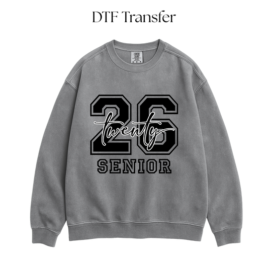 26 Senior Black DTF Transfer