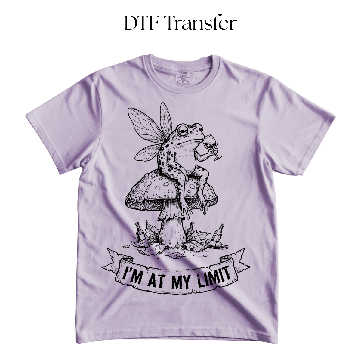 Im At My Limit Black Single Color DTF Transfer