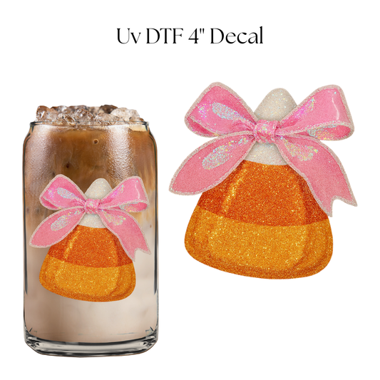 Candy Corn Shimmer 4” UV DTF Decal