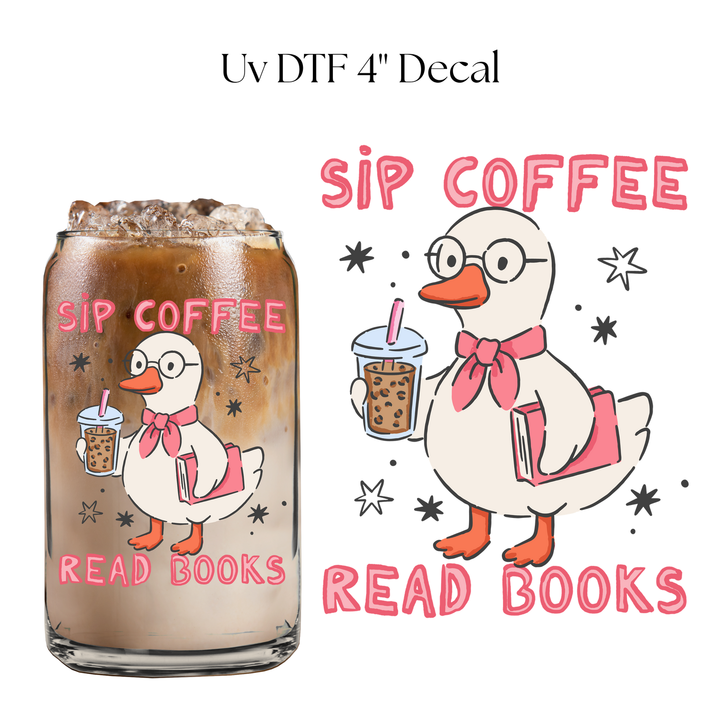 Smart Glasses 4” UV DTF Cup Decal