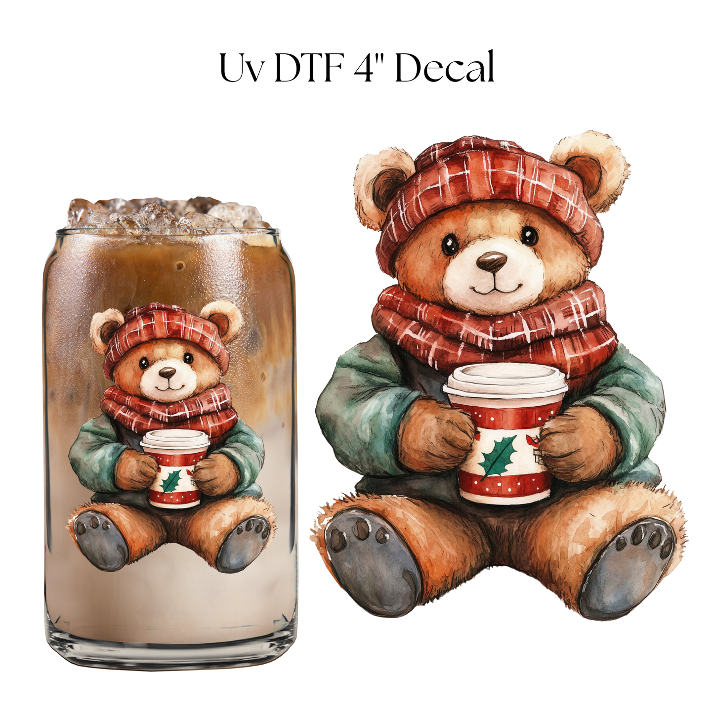 Winter Bear 4” UV DTF Decal