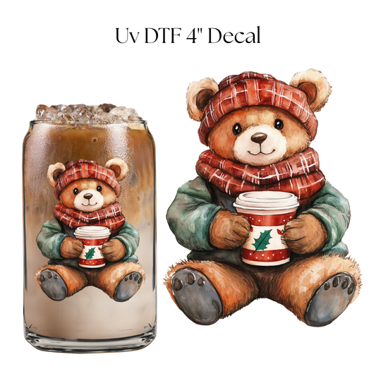 Winter Bear 4” UV DTF Decal
