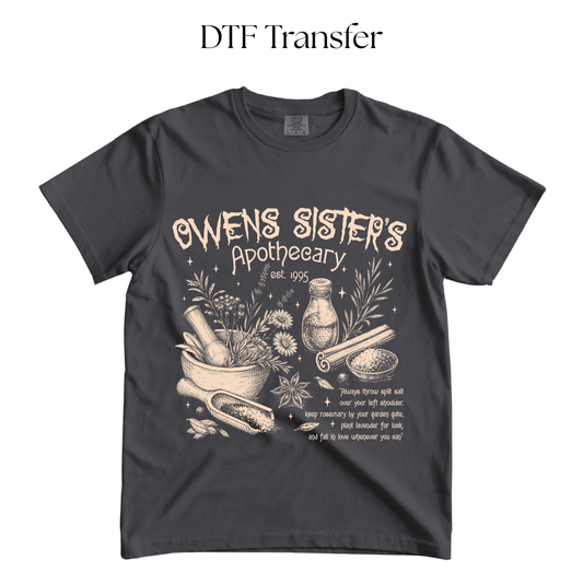 Owens Sisters Single Color DTF Transfer