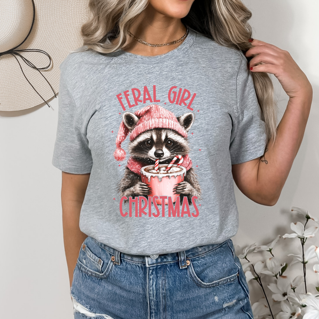 Feral Girl Christmas DTF